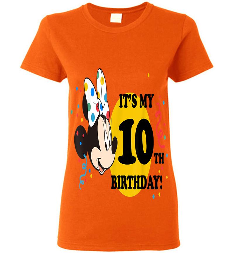 Inktee Store - Disney Minnie Mouse 10Th Birthday Womens T-Shirt Image