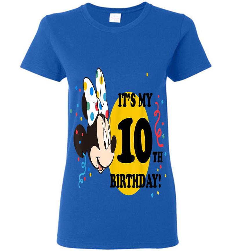 Inktee Store - Disney Minnie Mouse 10Th Birthday Womens T-Shirt Image