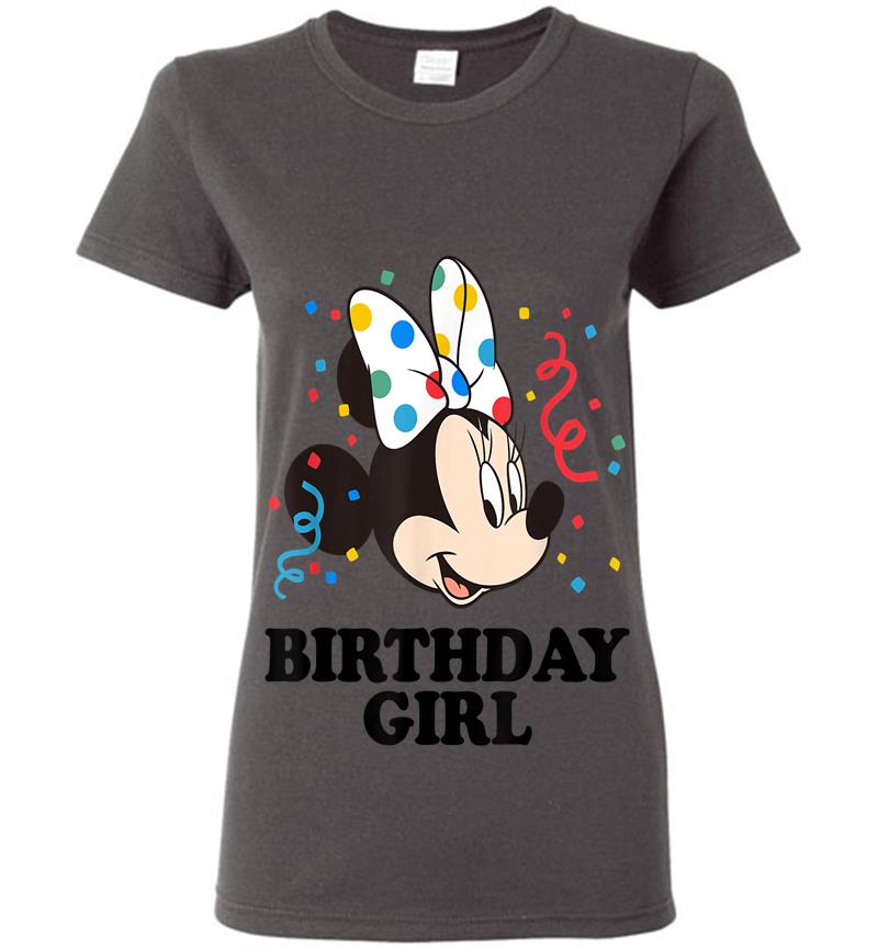 Inktee Store - Disney Minnie Mouse Birthday Girl Womens T-Shirt Image