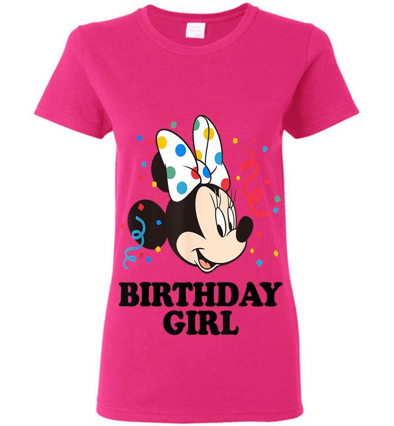 Inktee Store - Disney Minnie Mouse Birthday Girl Womens T-Shirt Image