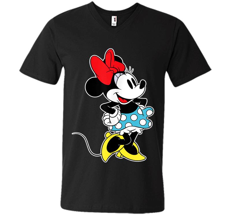 Disney Minnie Mouse Hands On Hips Pose V-neck T-shirt