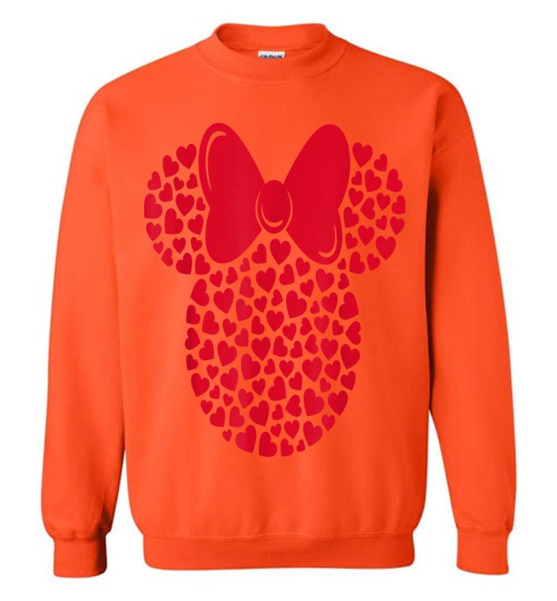 Inktee Store - Disney Minnie Mouse Icon Filled With Hearts Sweatshirt Image