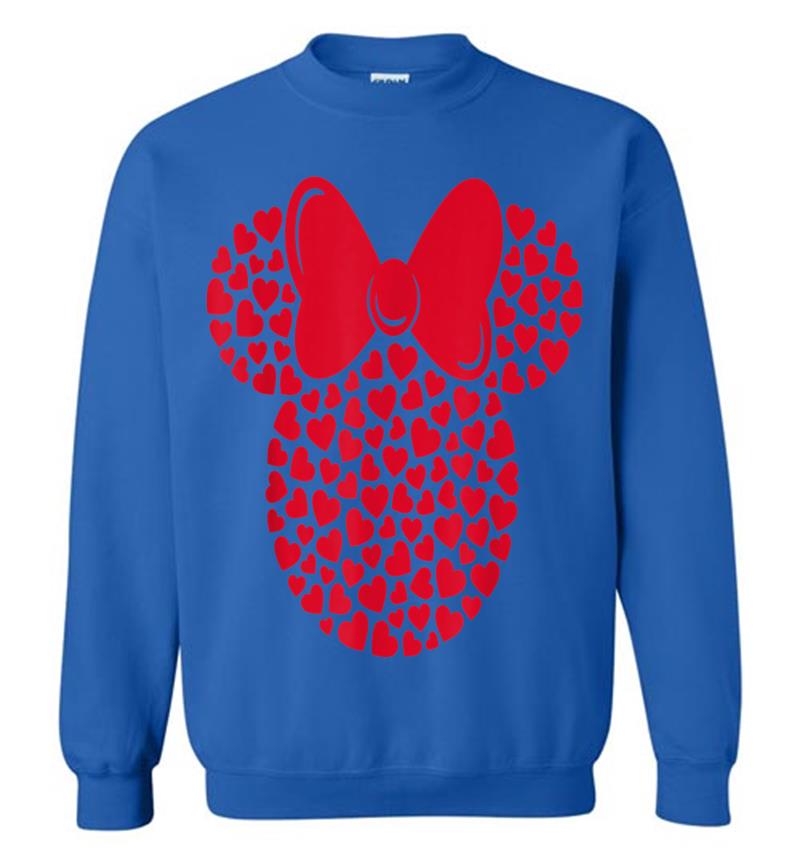 Inktee Store - Disney Minnie Mouse Icon Filled With Hearts Sweatshirt Image