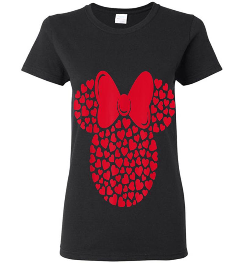 Disney Minnie Mouse Icon Filled With Hearts Womens T-shirt