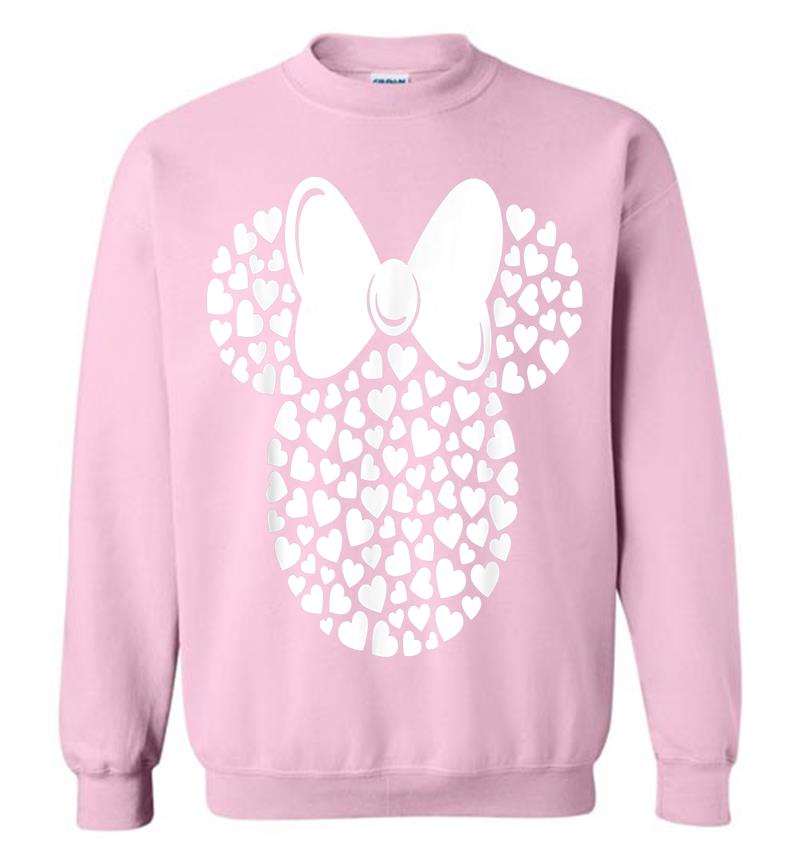 Inktee Store - Disney Minnie Mouse Icon Filled With White Hearts Sweatshirt Image