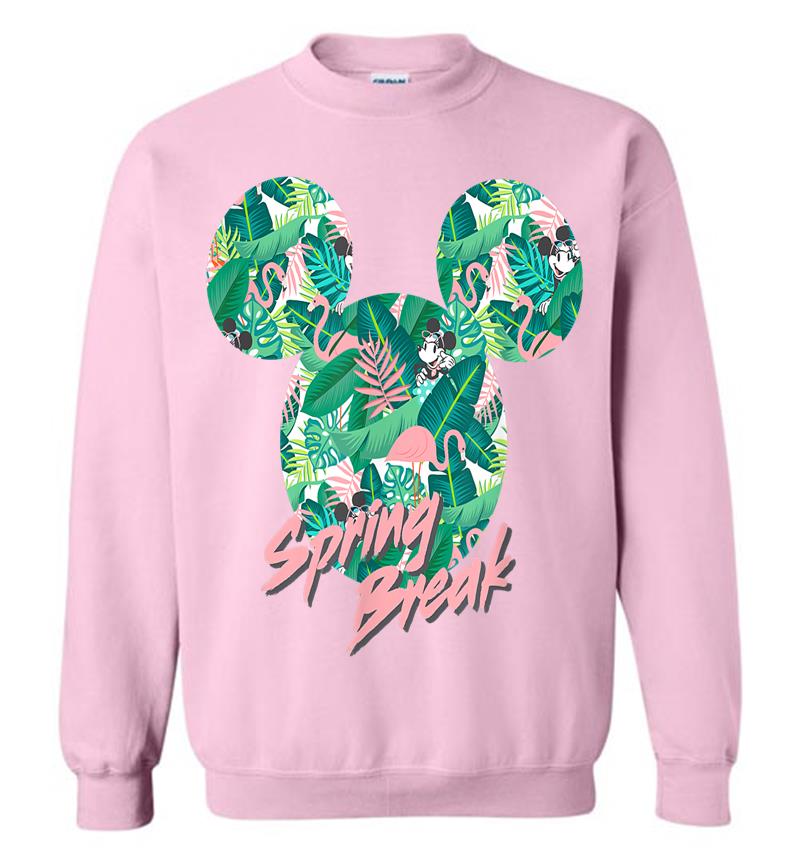 Inktee Store - Disney Minnie Mouse Icon Tropical Pink Spring Break Sweatshirt Image