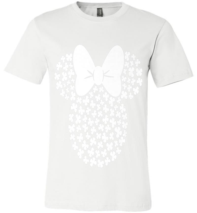 Inktee Store - Disney Minnie Mouse Icon White Shamrocks St. Patrick'S Day Premium Premium T-Shirt Image