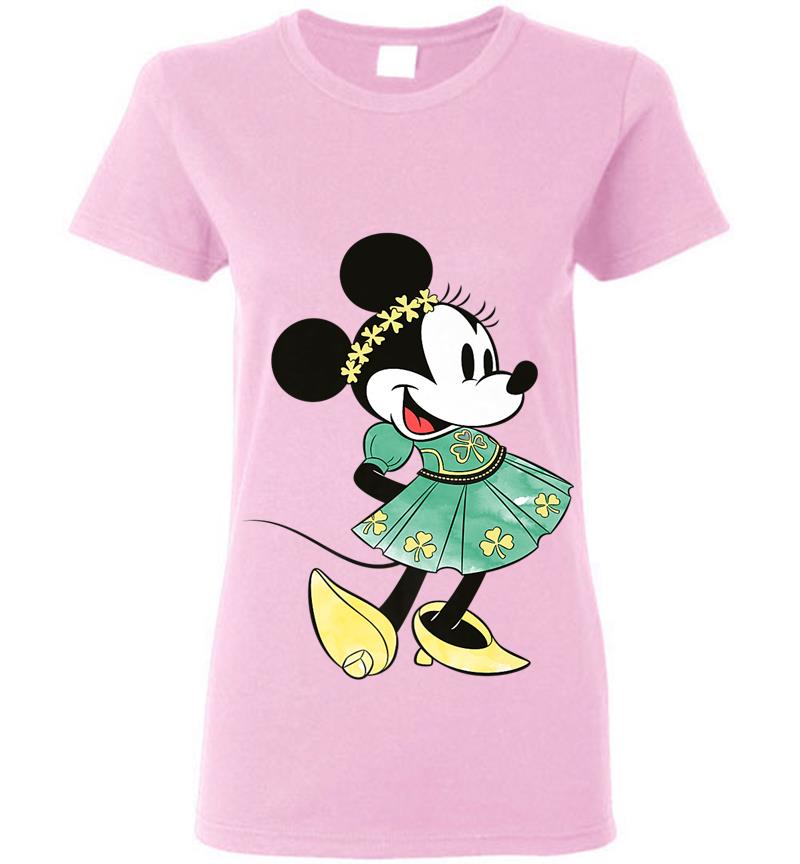 Inktee Store - Disney Minnie Mouse Shamrock Dress St. Patrick'S Day Premium Womens T-Shirt Image