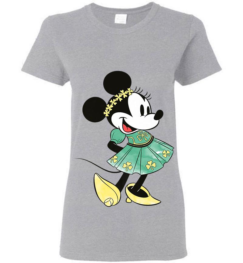 Inktee Store - Disney Minnie Mouse Shamrock Dress St. Patrick'S Day Premium Womens T-Shirt Image