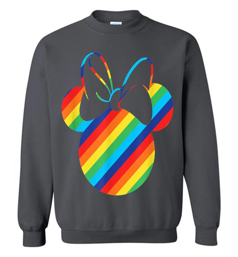 Inktee Store - Disney Minnie Mouse Silhouette Rainbow Sweatshirt Image