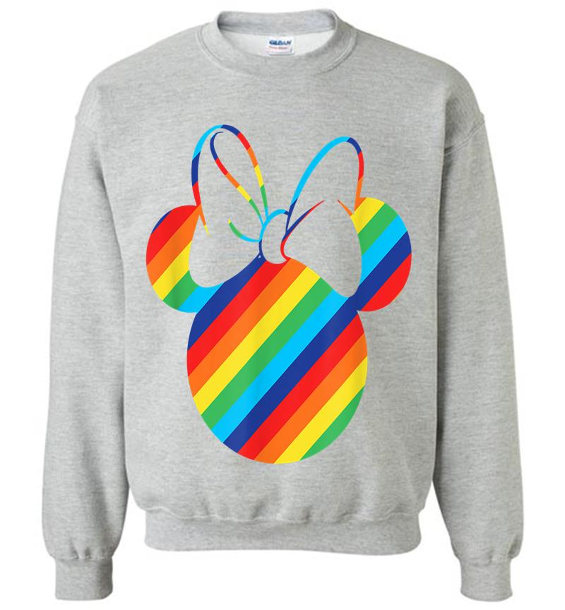 Inktee Store - Disney Minnie Mouse Silhouette Rainbow Sweatshirt Image