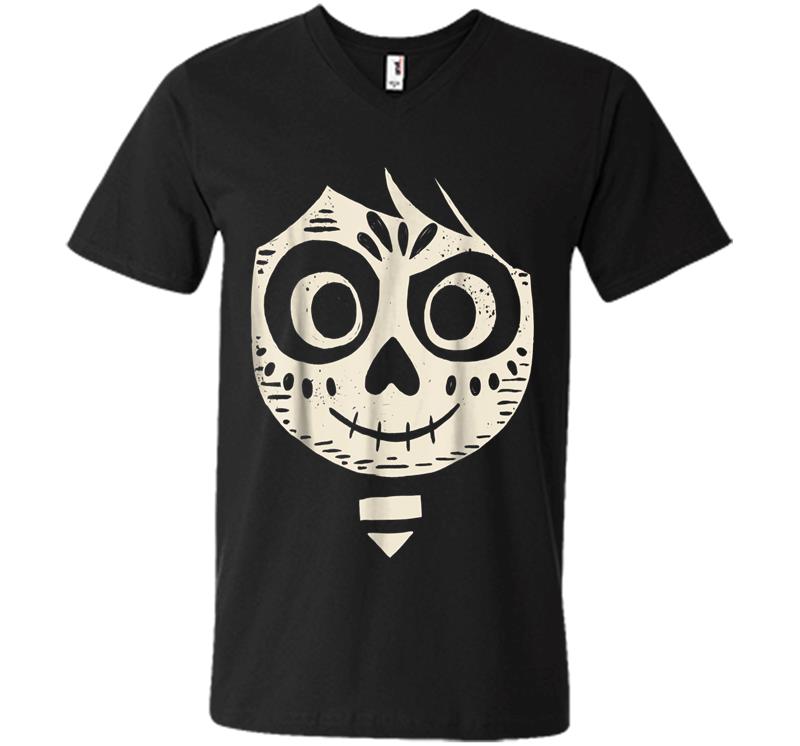 Disney Pixar Coco Miguel Face Halloween Graphic V-neck T-shirt