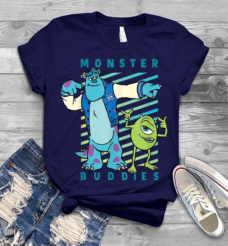 Inktee Store - Disney Pixar Sulley And Mike Wazowski Monster Buddies Mens T-Shirt Image