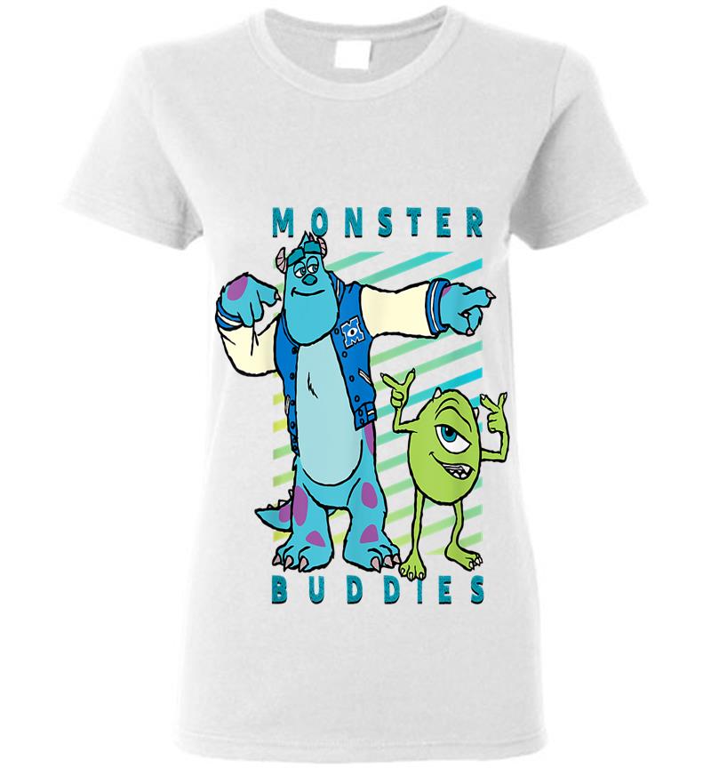 Inktee Store - Disney Pixar Sulley And Mike Wazowski Monster Buddies Womens T-Shirt Image