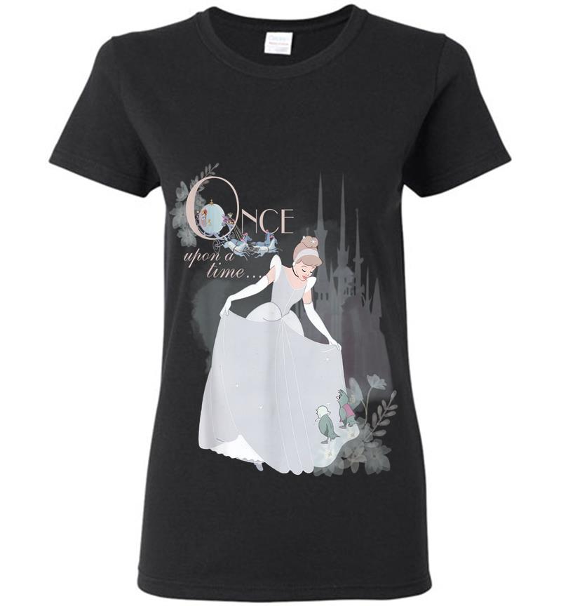 Disney Princess Cinderella Vintage Once Upon A Time Womens T-shirt