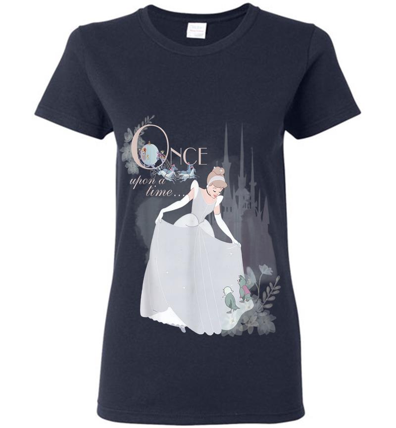 Inktee Store - Disney Princess Cinderella Vintage Once Upon A Time Womens T-Shirt Image