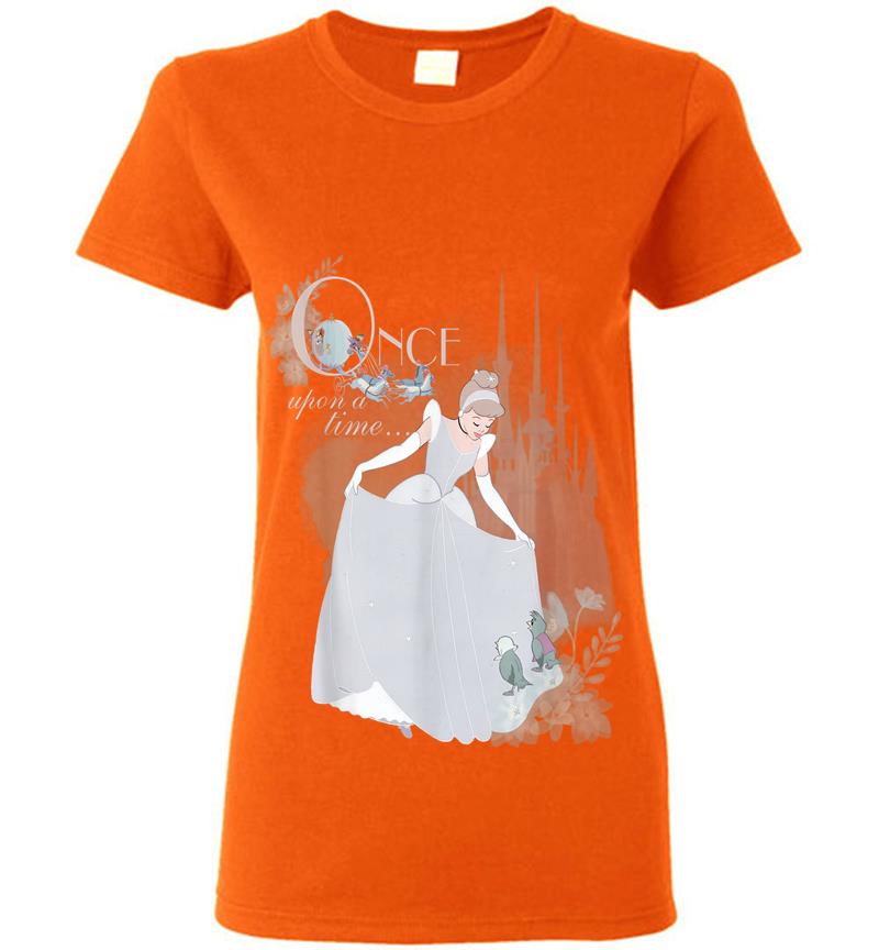 Inktee Store - Disney Princess Cinderella Vintage Once Upon A Time Womens T-Shirt Image