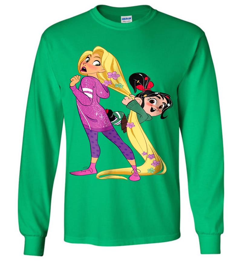Inktee Store - Disney Ralph Breaks The Internet Rapunzel Vanellope Long Sleeve T-Shirt Image