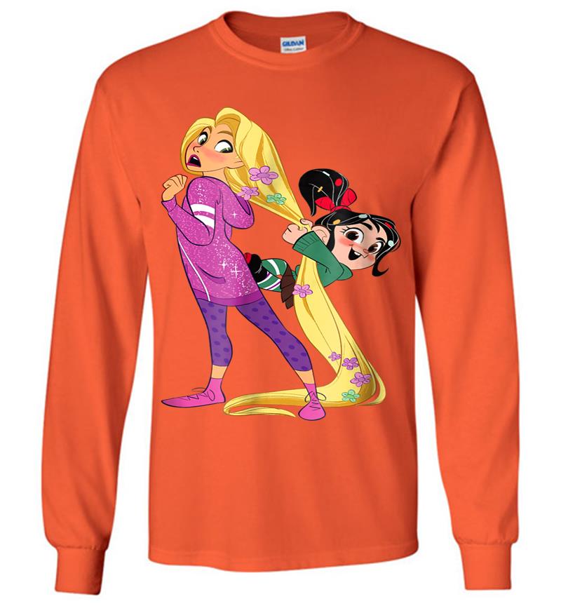Inktee Store - Disney Ralph Breaks The Internet Rapunzel Vanellope Long Sleeve T-Shirt Image