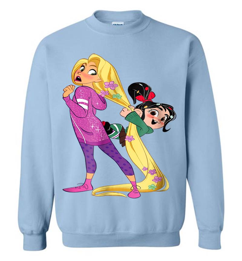 Inktee Store - Disney Ralph Breaks The Internet Rapunzel Vanellope Sweatshirt Image