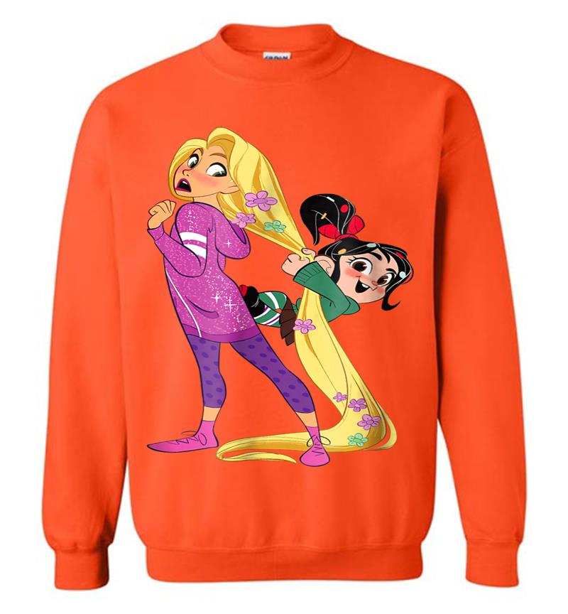 Inktee Store - Disney Ralph Breaks The Internet Rapunzel Vanellope Sweatshirt Image