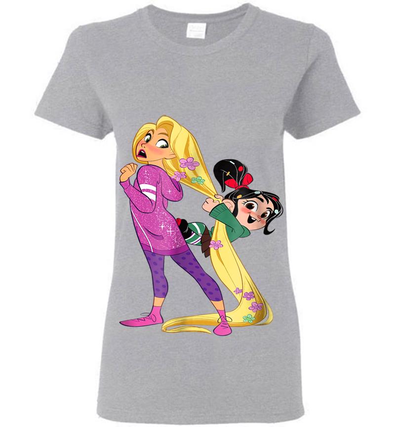 Inktee Store - Disney Ralph Breaks The Internet Rapunzel Vanellope Womens T-Shirt Image