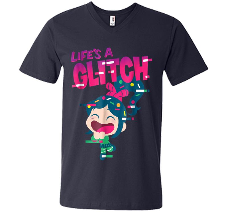 Inktee Store - Disney Ralph Breaks The Internet Vanellope Glitch V-Neck T-Shirt Image