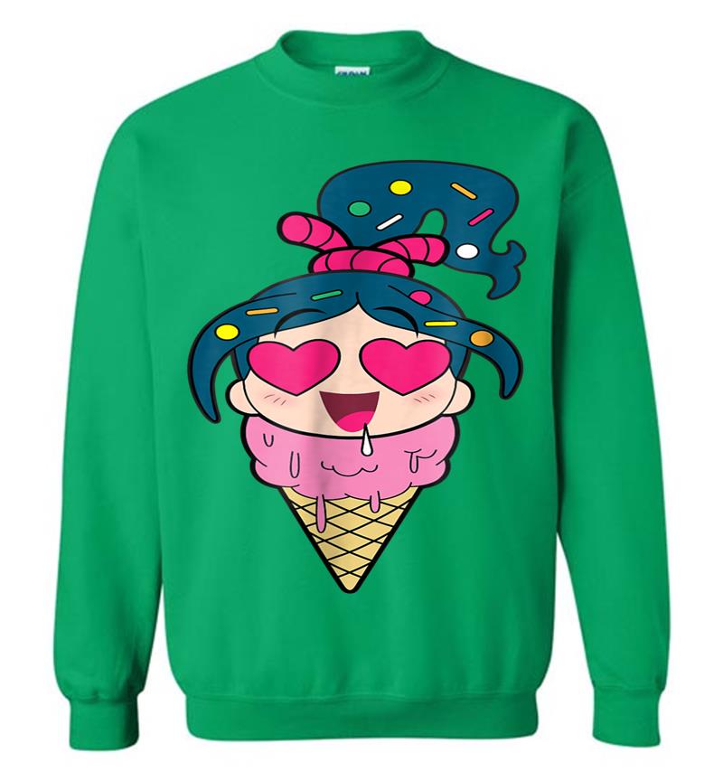 Inktee Store - Disney Ralph Breaks The Internet Vanellope Ice Cream Sweatshirt Image