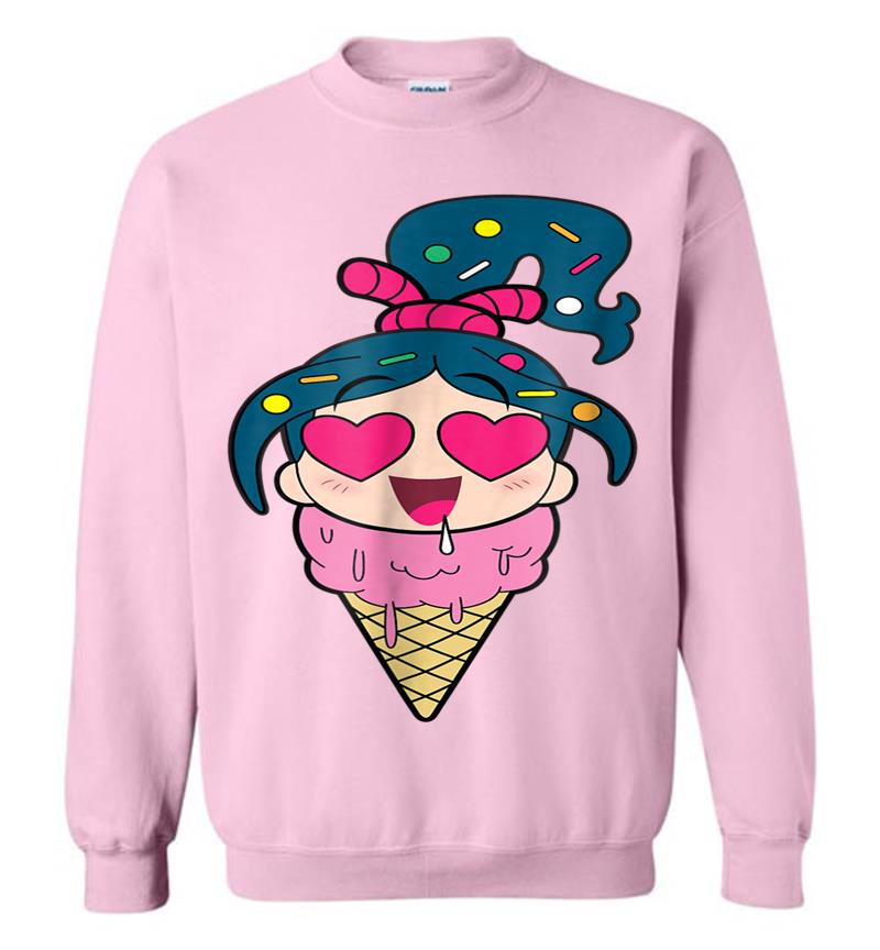 Inktee Store - Disney Ralph Breaks The Internet Vanellope Ice Cream Sweatshirt Image