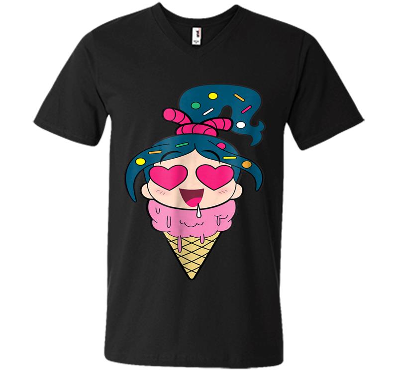 Disney Ralph Breaks The Internet Vanellope Ice Cream V-neck T-shirt
