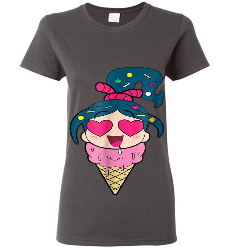 Inktee Store - Disney Ralph Breaks The Internet Vanellope Ice Cream Womens T-Shirt Image