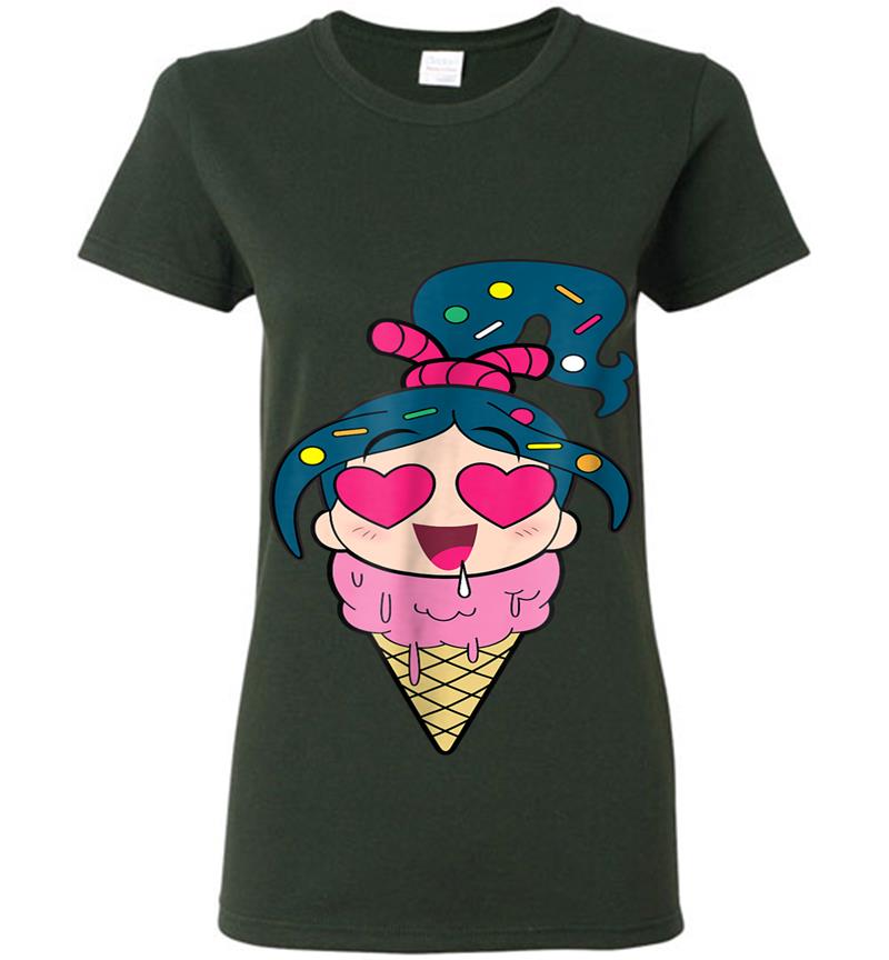 Inktee Store - Disney Ralph Breaks The Internet Vanellope Ice Cream Womens T-Shirt Image