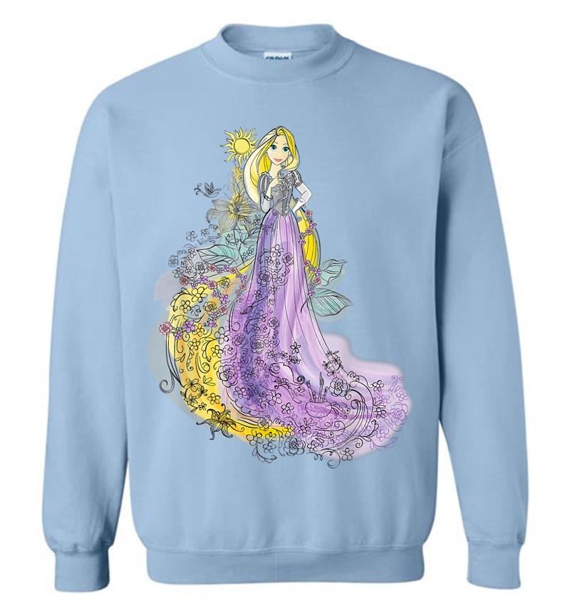 Inktee Store - Disney Rapunzel Watercolor Sweatshirt Image