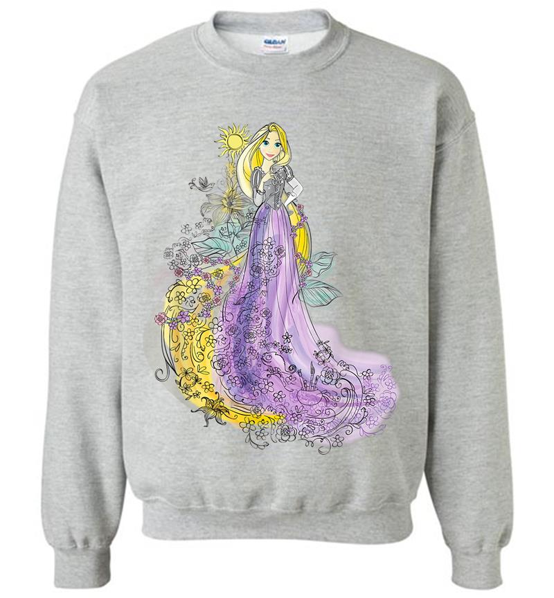 Inktee Store - Disney Rapunzel Watercolor Sweatshirt Image
