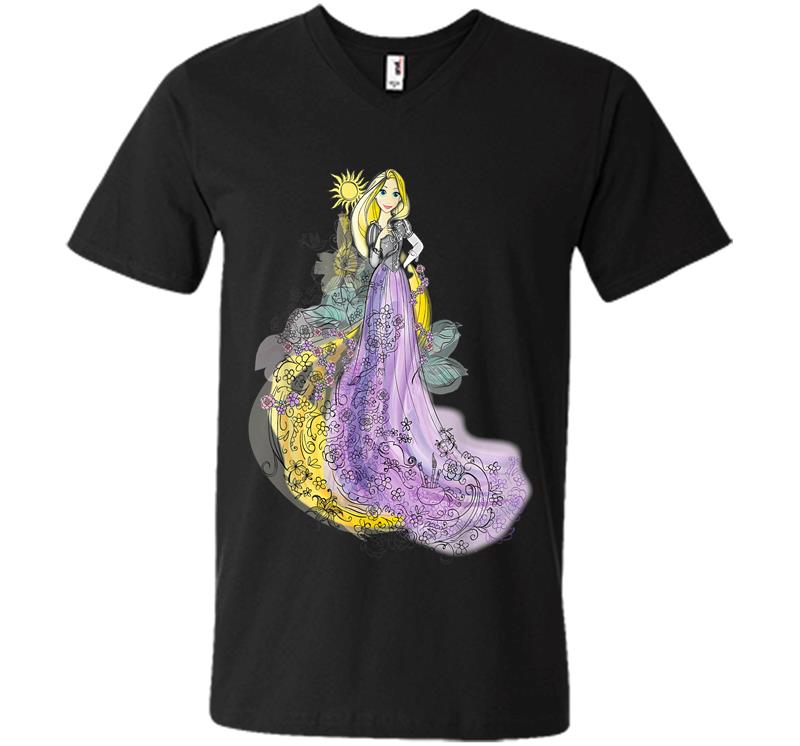 Disney Rapunzel Watercolor V-neck T-shirt