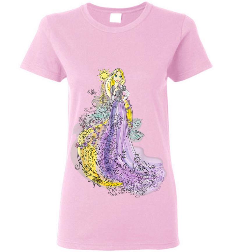 Inktee Store - Disney Rapunzel Watercolor Womens T-Shirt Image