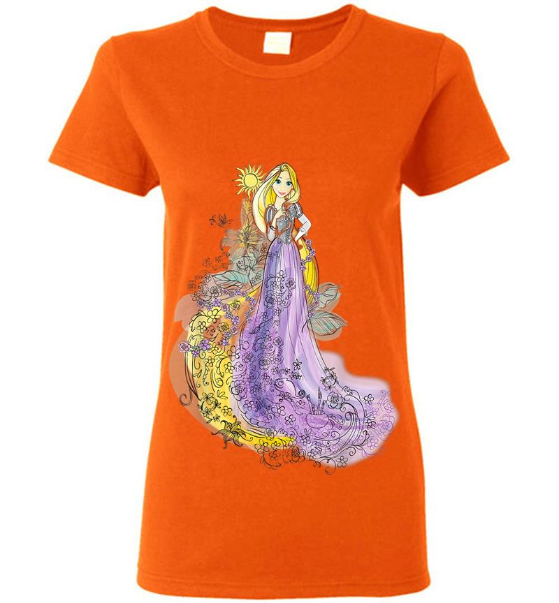 Inktee Store - Disney Rapunzel Watercolor Womens T-Shirt Image