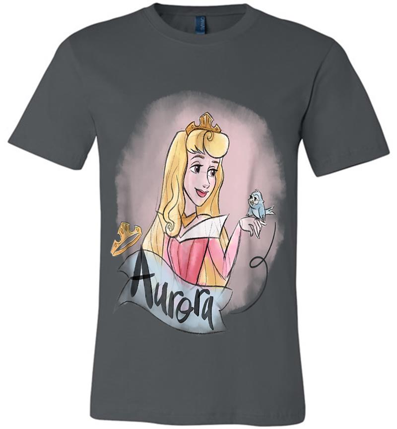 Disney Sleeping Beauty Princess Aurora In Pink Dress Premium T-shirt