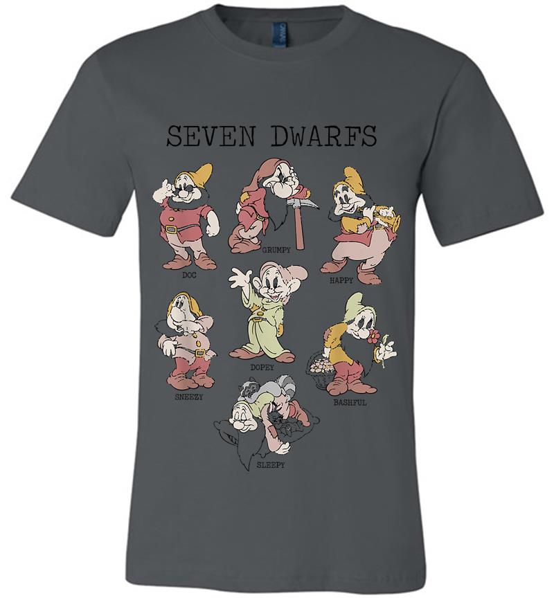 Disney Snow White Seven Dwarfs Portraits Premium T-Shirt