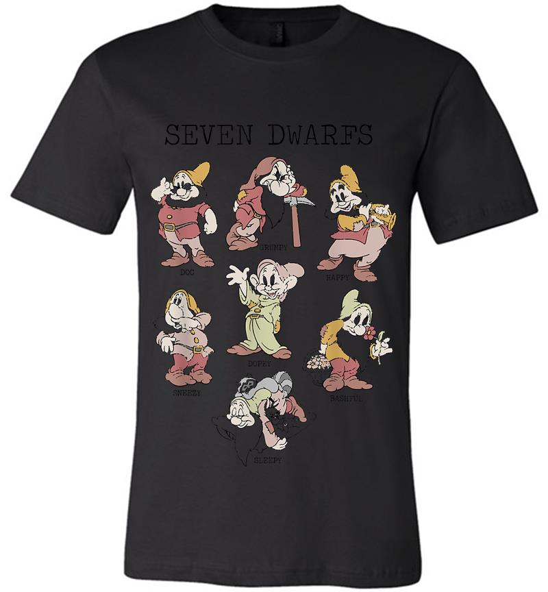 Inktee Store - Disney Snow White Seven Dwarfs Portraits Premium T-Shirt Image