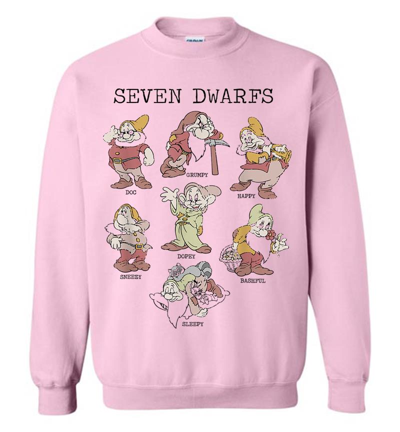 Inktee Store - Disney Snow White Seven Dwarfs Portraits Sweatshirt Image