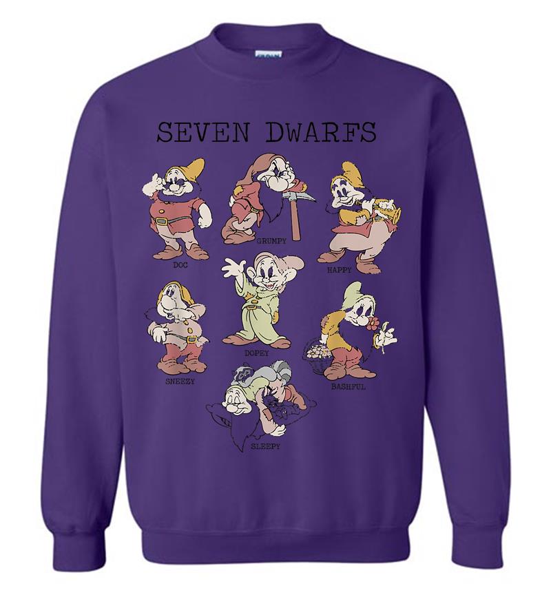 Inktee Store - Disney Snow White Seven Dwarfs Portraits Sweatshirt Image