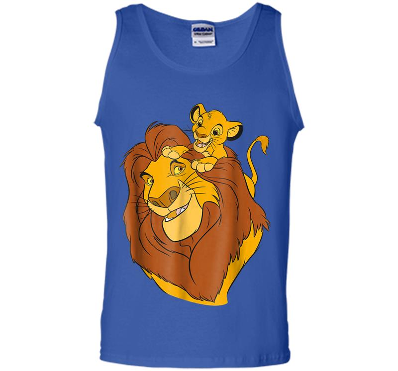 Inktee Store - Disney The Lion King Simba And Mufasa Father And Son Mens Tank Top Image