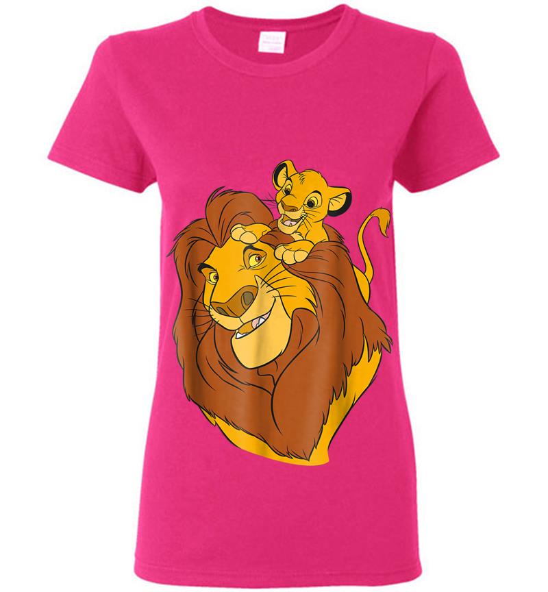 Inktee Store - Disney The Lion King Simba And Mufasa Father And Son Womens T-Shirt Image