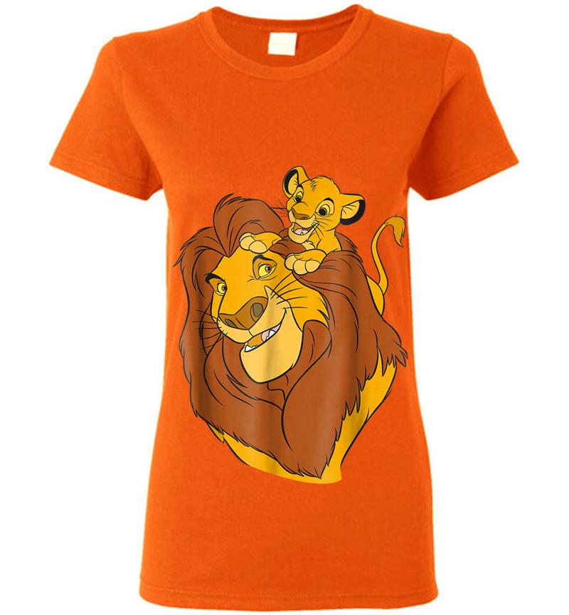 Inktee Store - Disney The Lion King Simba And Mufasa Father And Son Womens T-Shirt Image