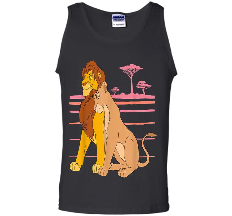 Inktee Store - Disney The Lion King Simba And Nala Love Mens Tank Top Image