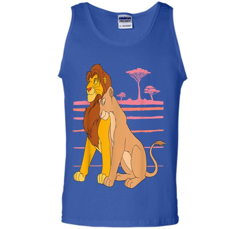 Inktee Store - Disney The Lion King Simba And Nala Love Mens Tank Top Image