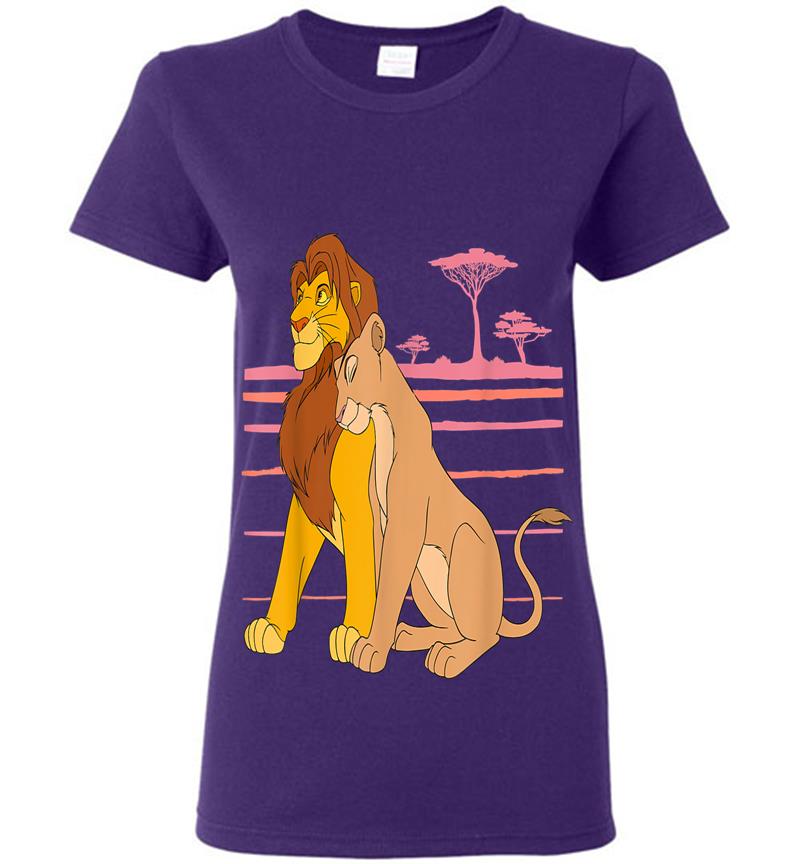 Inktee Store - Disney The Lion King Simba And Nala Love Womens T-Shirt Image