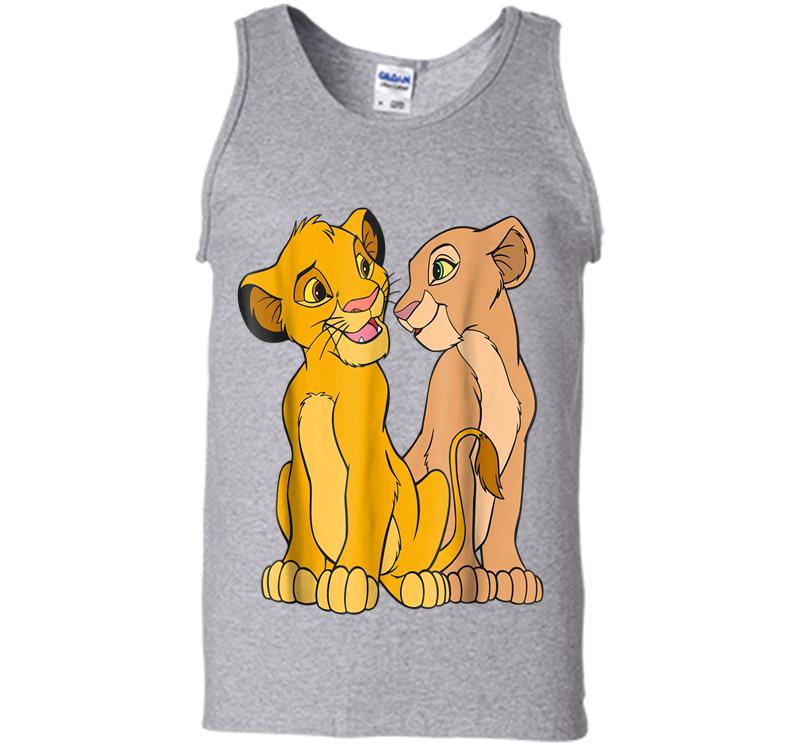 Inktee Store - Disney The Lion King Young Simba And Nala Together Mens Tank Top Image