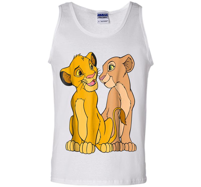 Inktee Store - Disney The Lion King Young Simba And Nala Together Mens Tank Top Image
